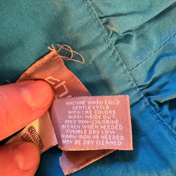 CHICO'S LIGHTWEIGHT TURQUOISE JACKET WITH RUFFLE DETAIL Size 2 - Picture 8 of 9
